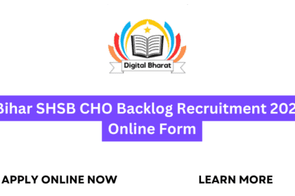 Bihar SHSB CHO Backlog Recruitment 2024: Online Form