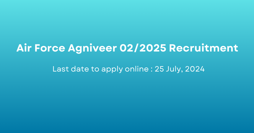 Air Force Agniveer 022025 Online Form