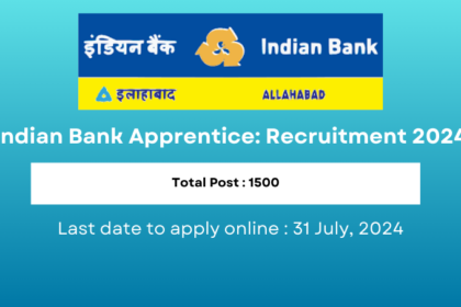 Indian Bank Apprentice 2024 Online Form